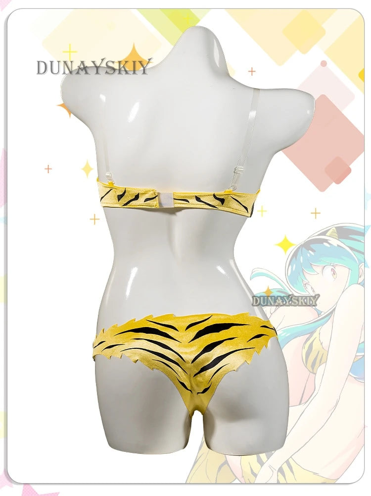 Urusei Yatsura Lum Anime Cosplay Bikini Set - Polyester Swimwear