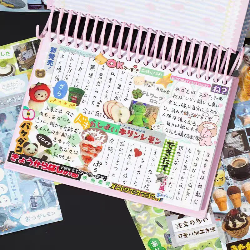 45pcs Japanese Retro Early Style Manga Cut Film Sticker Book Kawaii Girl Scrapbook Journal DIY Deco Cute Showa Phone Case Decals SS69