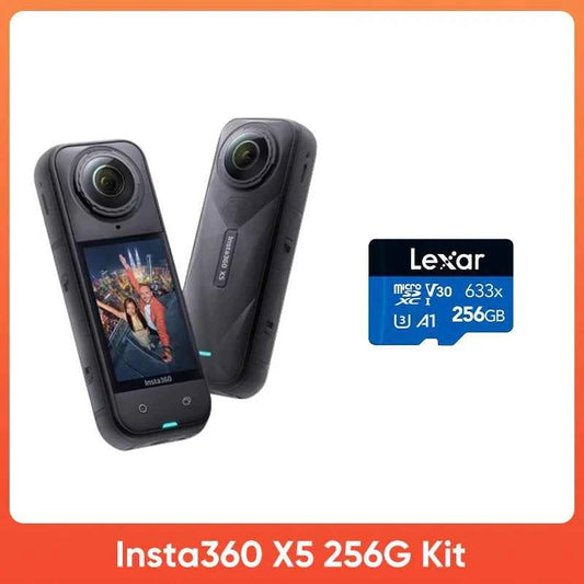 Insta360 X5 15m Waterproof Now arrival 72MP 360° Video X5 Action Camera New Wind Guard 185 mins Run Time Newest