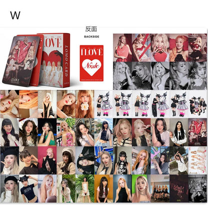 KPOP 55cards/set (G) I-DLE Album Card I FEEL Album GIDLE Ye Shuhua MINNIE Printed Photo Card LOMO Card Gift For Girls Collection SS69
