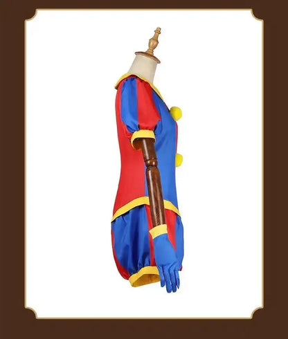 SS69 The Amazing Digital Circus Pomni Cosplay Costume Polyester Uniform Set