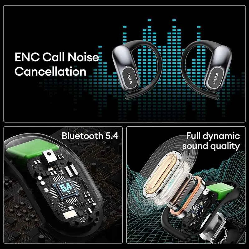 PAXA OpenAirUltra AI Translation Real Time 3-in-1 Translator Earbuds 145 Languages & Accents Bluetooth 5.4 Translating Earphones