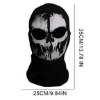 Ghost Skull Balaclava Full Face Mask for Cosplay & Cycling