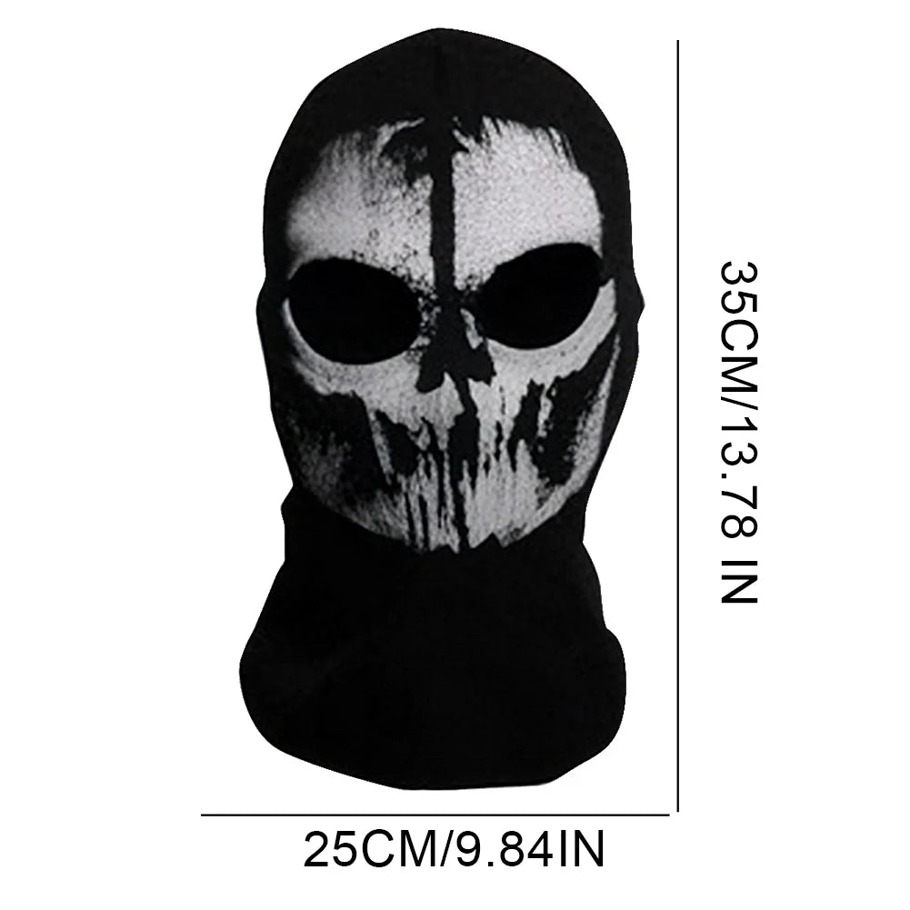 Ghost Skull Balaclava Full Face Mask for Cosplay & Cycling