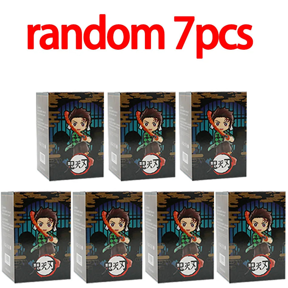 1-12pcs Anime Demon Slayer Blind Box Figure Toys Kimetsu No Yaiba Battle Series Guess Bag Mystery Doll Christmas Birthday Gift
