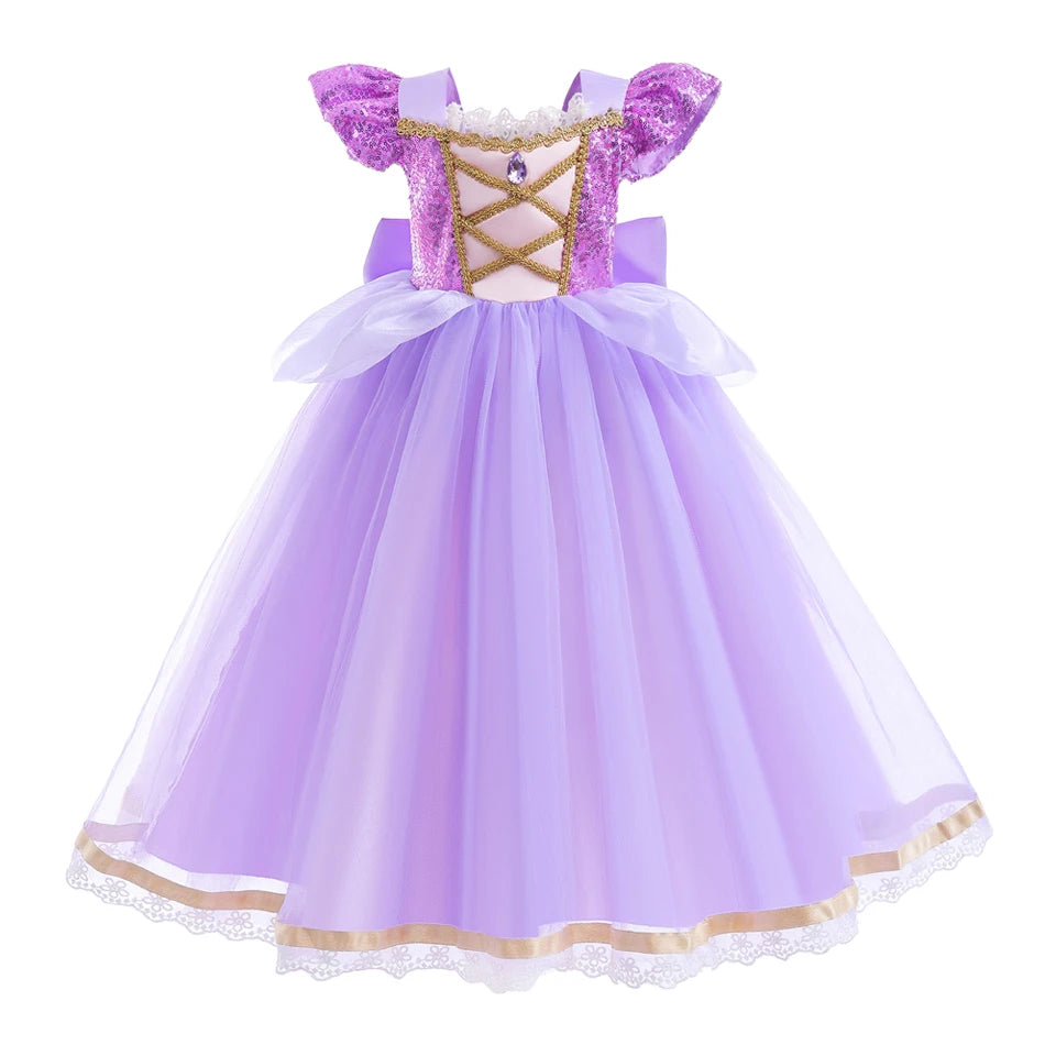 Rapunzel Princess Dress for Girls - Purple Ball Gown Costume