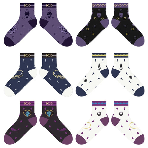 Brdwn Golden Wind Giorno Giovanna Bruno Bucciarati Kira Yoshikage Sock Short Socks Warm