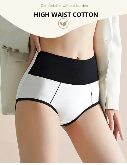 3Pcs/Set Cotton Women's Panties High Waist Body Shaper Underwear Plus Size M-4XL Underpants Soft Panty Slimming Female Briefs SS69