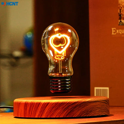 HCNT Magnetic Levitating Light Bulb Desk Lamp with Rotating Heart Bulb