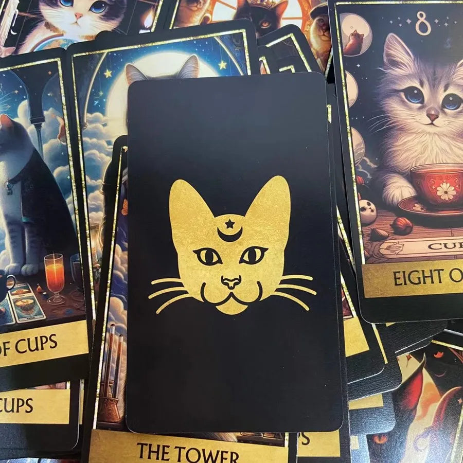 Cat tarot cards A 78-Card Deck Tarot Oracle Cards For Beginners Learning Fortune Telling Game Divination Tools For All Skill SS69