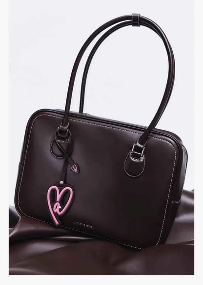 Toast Bag Large Capacity Tote Bag Handbag Shoulder Bag Crossbody Bag Heart-Shaped Soft