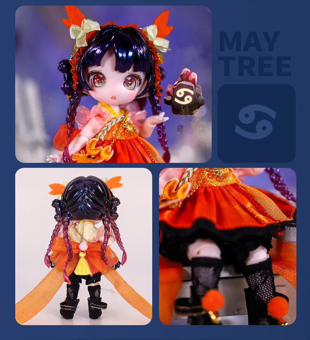 ICY DBS Dream Fairy Maytree OB11 doll 13 ball joint body constellation series Collectible Cute Animal 13cm SD gift BJD SS69