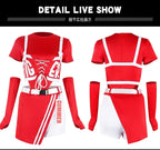 Women's Red Jazz Dance Performance Suit