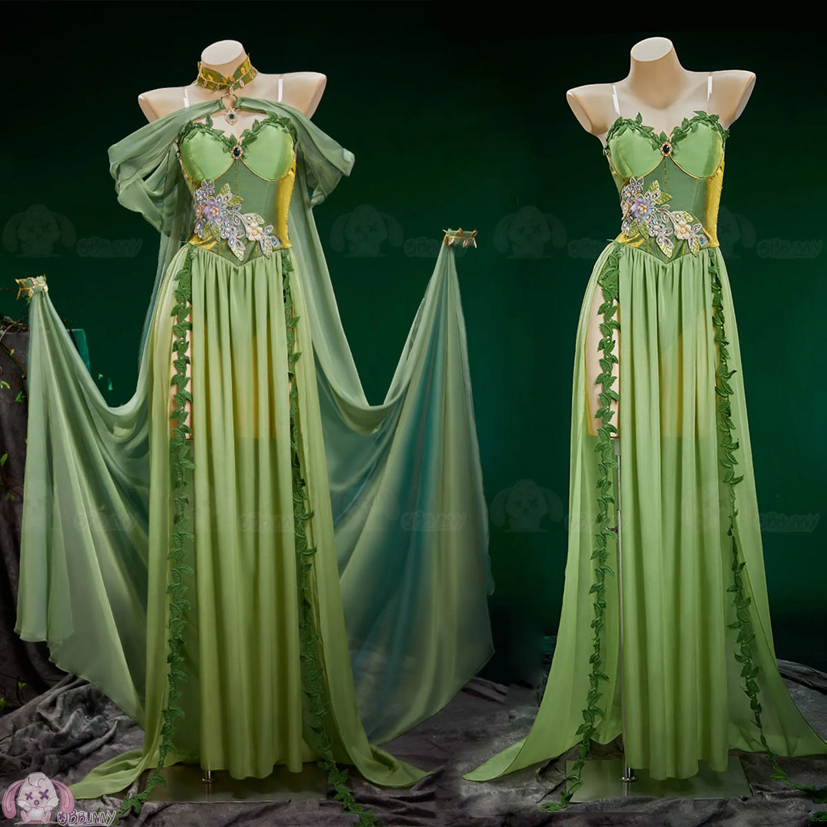 Pamela Lillian Isley Cosplay Ivy Cosplay Costume Doujin Elven Outfit Long Dress Medieval Vintage For Hallowmas Party