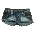 Y2K Retro British Style Flag Graphic Print Mini Shorts Harajuku Gyaru Denim Shorts Women Goth Slim Fit Hip Low Rise Short Pants SS69