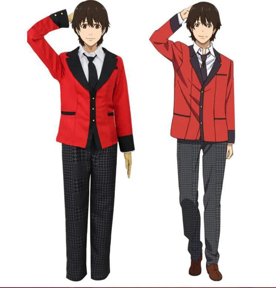 Anime Kakegurui Cosplay Costume Kirari Momobami Uniform Yumeko Sayaka Compulsive Gambler Japanese School Girl Pleated Skirt Suit SS69