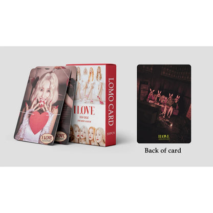 KPOP 55cards/set (G) I-DLE Album Card I FEEL Album GIDLE Ye Shuhua MINNIE Printed Photo Card LOMO Card Gift For Girls Collection SS69