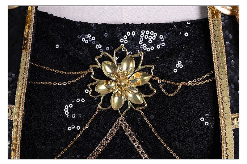 Black Golden Rumi Zoey Mira Cosplay Cosplay Costume Wig Women Suit Halloween Party Role Playing Outfit