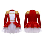 Inlzdz Women's Sequin Tassel Ringmaster Leotard Dress
