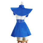 Classic Britney Blue Flight Attendant Uniform Cosplay Costume Retro Stewardess Themed Outfit For Halloween Carnival Masquerade