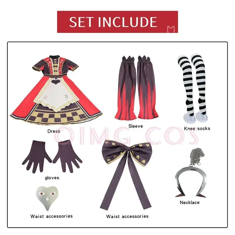 Alice Cosplay Costume Set for Women - Polyester Anime Outfit
