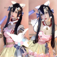 In Stock Anime LoveLive Cat Twin Tail Arcade Game 9 Characters Cosplay Costume Tojo Nozomi Nico Honoka Umi Rin Maki Eli Full Set SS69