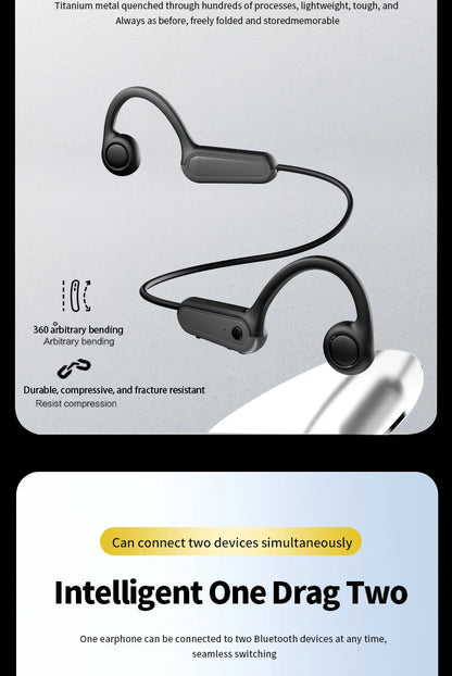 Xiaomi Mijia Bone Conduction Earphones Bluetooth 5.3 Sports Wireless Headphones Ear Hook Waterproof Headset for Running Driving SS69