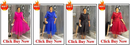 Elegant African Dresses for Women 2025 New Africa Clothing Plus Size Turkey Wedding Party Long Dress Dashiki Ankara Outfits Robe