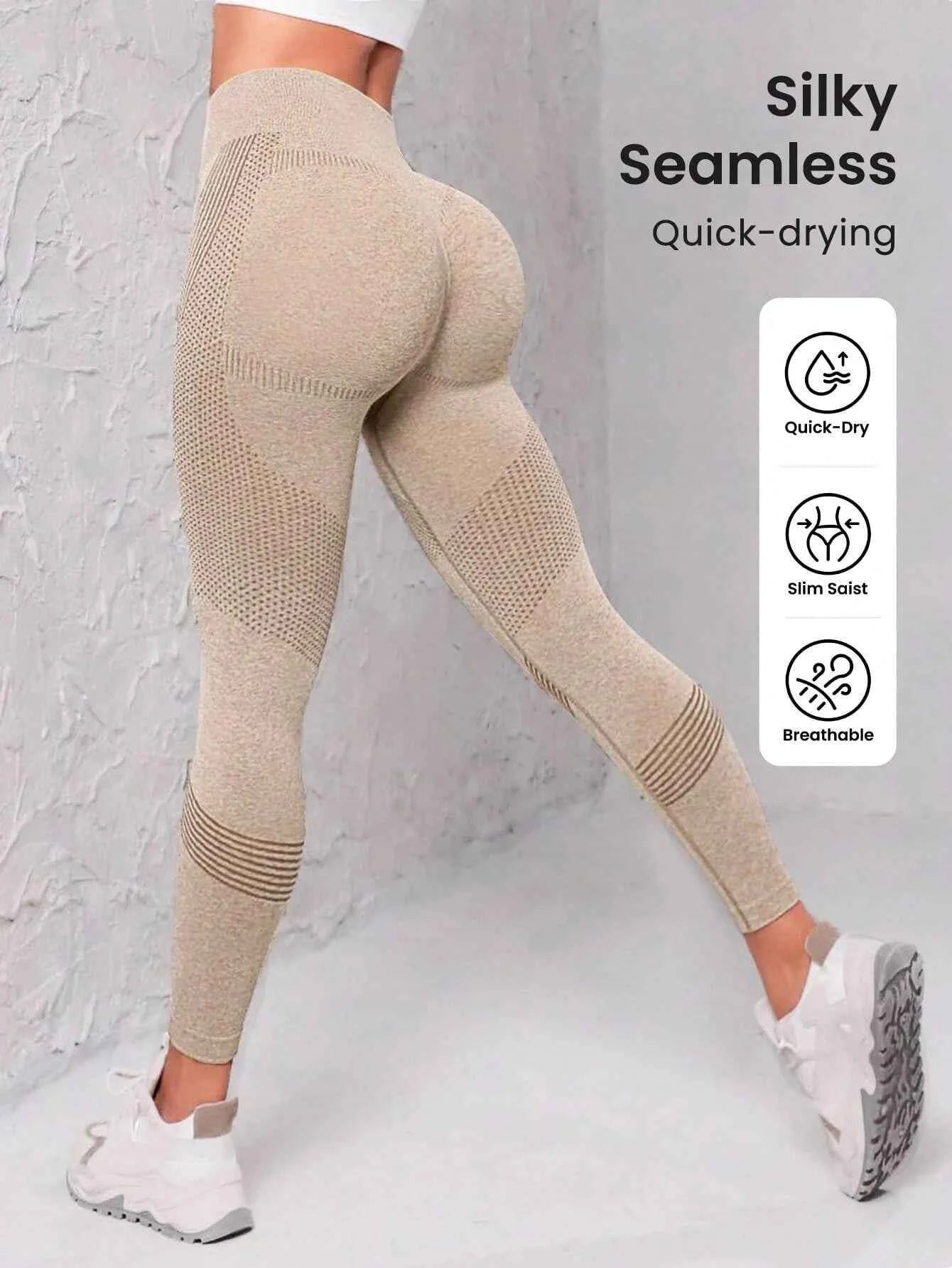 Seamless Wide Waistband Sports Leggings