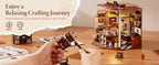 Robotime Rolife Henry's Chocolate DIY Miniature House Kit  Wooden Dollhouse Model Building Kit With LED Craft Gifts for Adults
