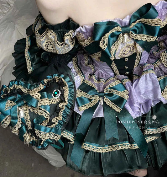 The Little Mermaid's Tears Younger Girls Party Wedding Dress Handmade Wedding Costume for Girls Lolita Girls Bridesmaid Dress