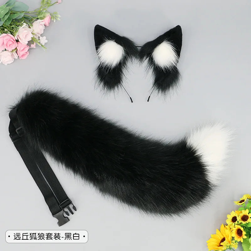 Handmade Faux Fur Fox Ears & Tail Cosplay Headband