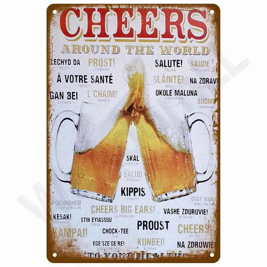 Vintage Tin Sign Home Decor Items Wall Decor Art Wall Mural Room Decoration Items Decor Men Retro Metal Sign Plate Bar Posters