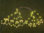 Christmas Curtain Lights LED String Lights with Tree Snowflake Star Deer Bell USB Remote 8 Modes Home Decor