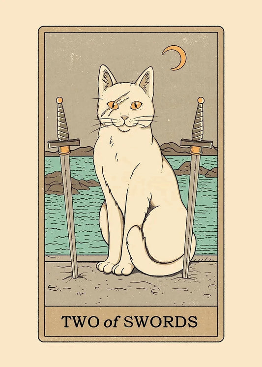Vintage Cat Card Art Poster Canvas Printing Fashion House Home Furnishings Rural Villas Decoration Aesthetics Natural Canvas Art SS69 21.69 50X70cm Unframed / 14