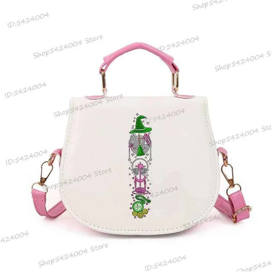 Classic Wicked Change for Good Women Crossbody Bag Fashionable Cartoon Witch's Wand Zipper Shoulder Bag Girl Funny Handbag Gift