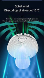 3600mAh USB Desk Fan 4 Speed Adjustable Desktop Table Fan with Strong Wind Quiet Operation Kipas USB Oscillating Fan