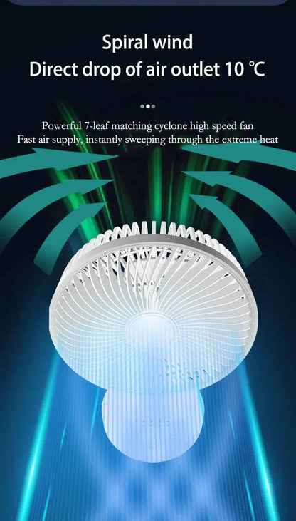 3600mAh USB Desk Fan 4 Speed Adjustable Desktop Table Fan with Strong Wind Quiet Operation Kipas USB Oscillating Fan