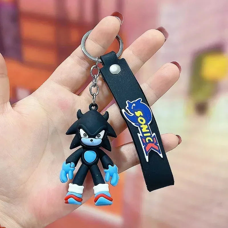 Sonic The Hedgehog Keychain Cartoon Anime Backpack Pendant Car Keyring Kawaii Key Chain Decor Accessories Toy Kids Birthday Gift SS69 6.69 1