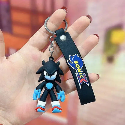 Sonic The Hedgehog Keychain Cartoon Anime Backpack Pendant Car Keyring Kawaii Key Chain Decor Accessories Toy Kids Birthday Gift SS69 6.69 1