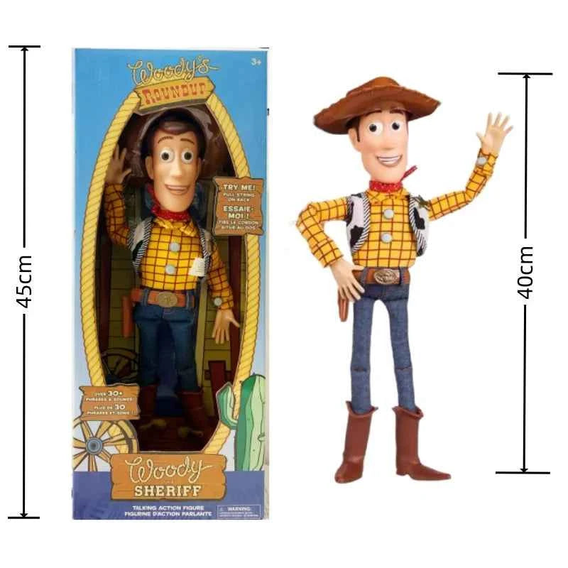 Hot 40cm Disney Pixar Toy Story  Woody Action Figures English Movie Sound Character Doll Cloth Cowboy Birthday Gift For Children