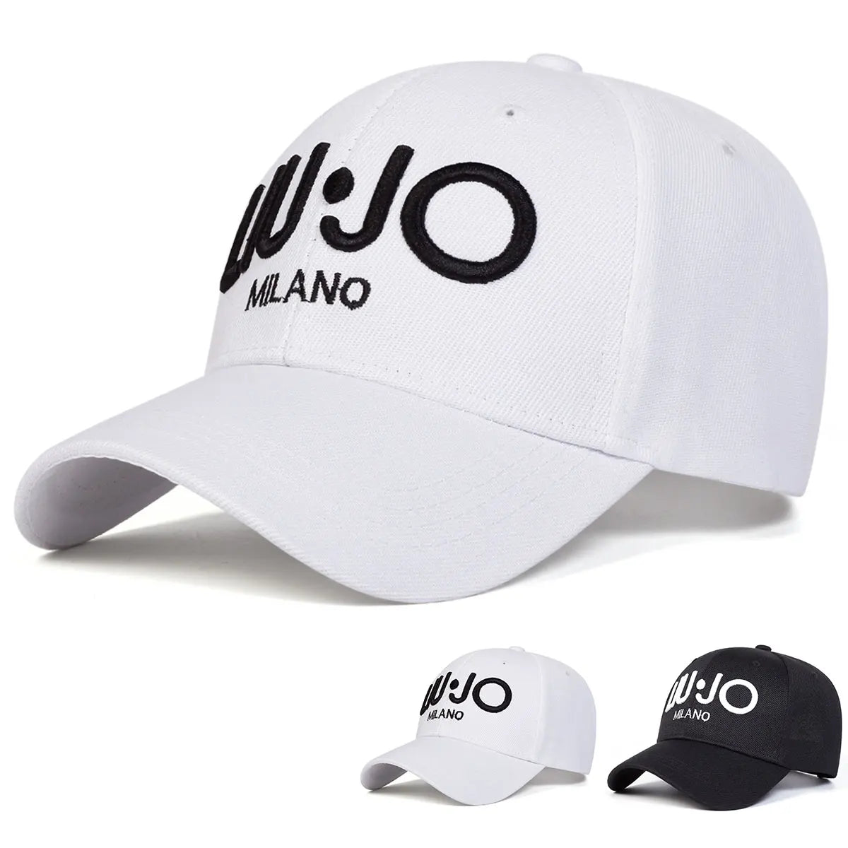 Unisex LIU JO MILANO Letter Embroidery Baseball Caps Spring Autumn Outdoor Sunscreen Hat Adjustable Casual Trucker Hats SS69