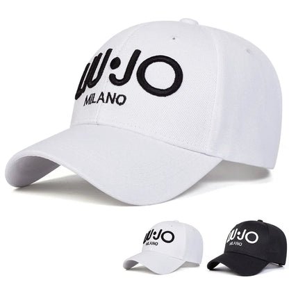 Unisex LIU JO MILANO Letter Embroidery Baseball Caps Spring Autumn Outdoor Sunscreen Hat Adjustable Casual Trucker Hats SS69