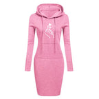 Ladies Dress Autumn Women Hooded Dresses Hoodies Women Sweatshirts Women Hoodies Dress Tops Ladies Clothing