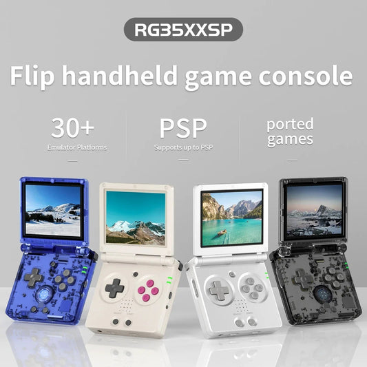 RG35XXSP Fold Handheld Game Consoles 3.5 Inch 640*480 IPS Screen 3300mAh Linux System HDMI-TV Output Retro Video Game Player SS69