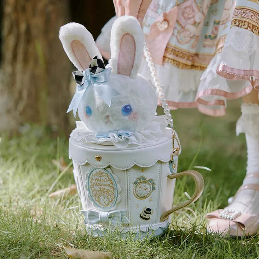 Japanese Original Lolita Cartoon Cute Rabbit Plush Shoulder Bag Sweet Kawaii Jk Uniform Oblique Span Bag