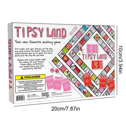 Tipsy Drinking Board Game Leather Land Drinking Games for Adults Interactive Girls Night Drinking Games Bachelorette Party Games SS69