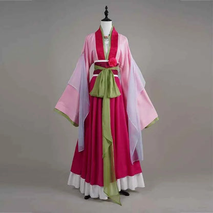 New The Apothecary Diaries Maomao Red Dress Cosplay Costume Girl Elegant Gown Chinese Hanfu Anime Manga Pharmacist