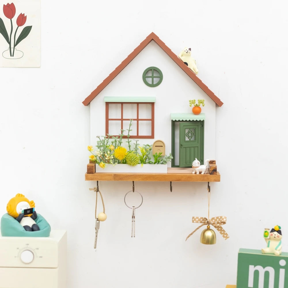 Fairytale Town Wooden Wall Hook Rack for Keys