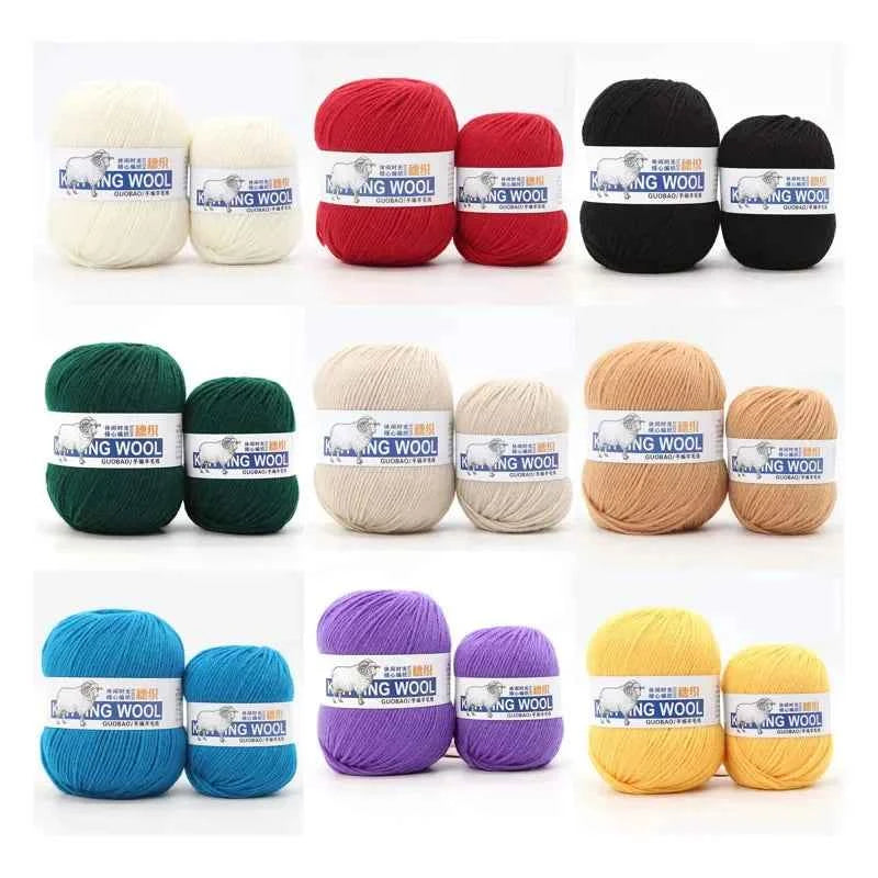 50g/Ball 100% Wool Yarn Pure Merino Thick Thread For Hand Knitting Scarf Sweater DIY Doll Woven Material